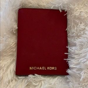 Leather Michael Kors travel passport wallet